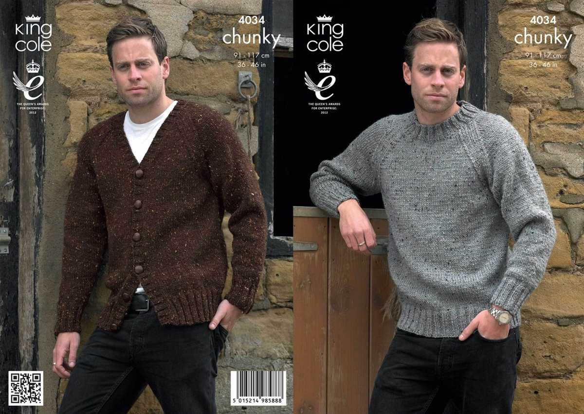 Chunky mens sweater knitting pattern