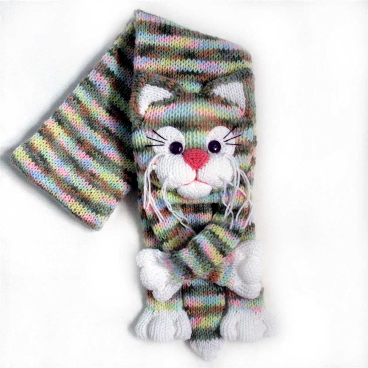 Caterpillar scarf knitting pattern