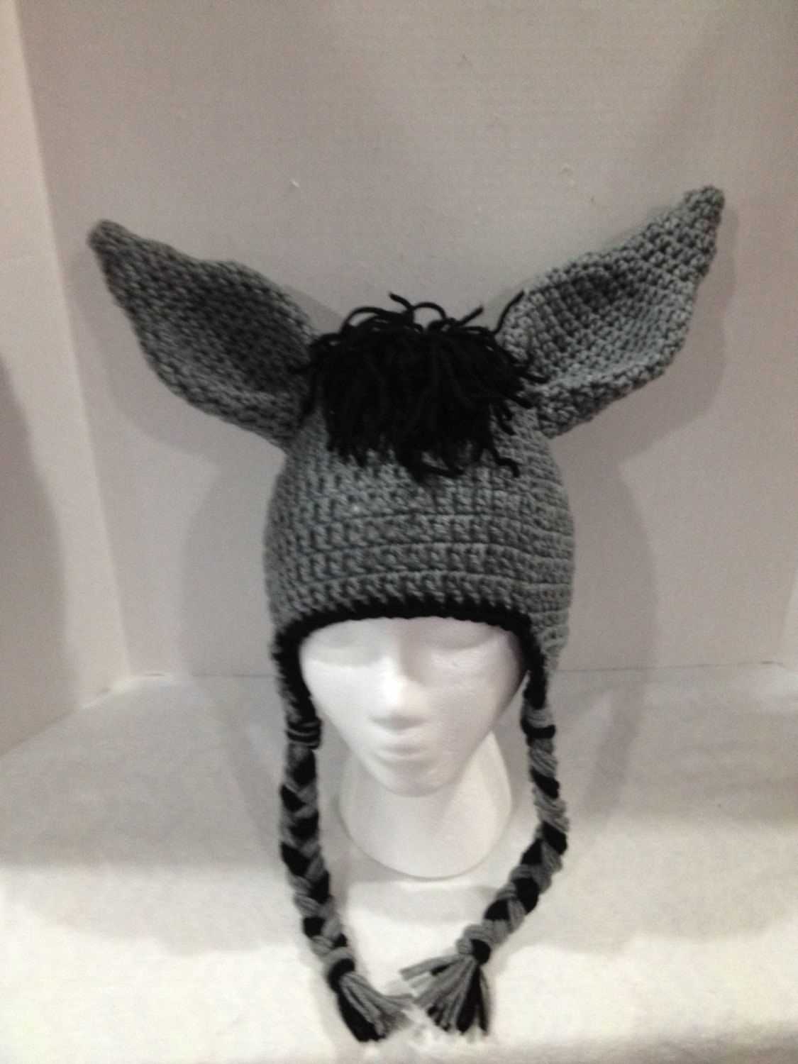 Donkey hat knitting pattern