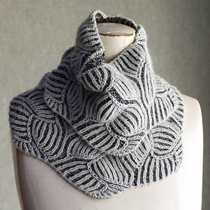 Brioche knit cowl pattern