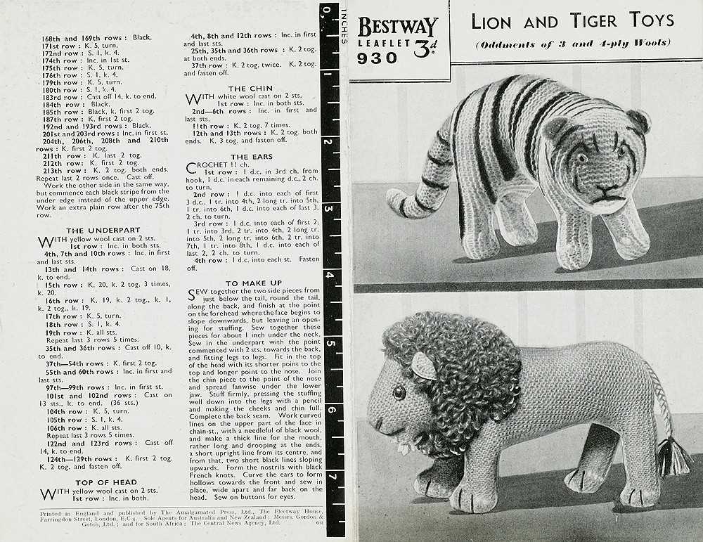 Lion pattern knitting