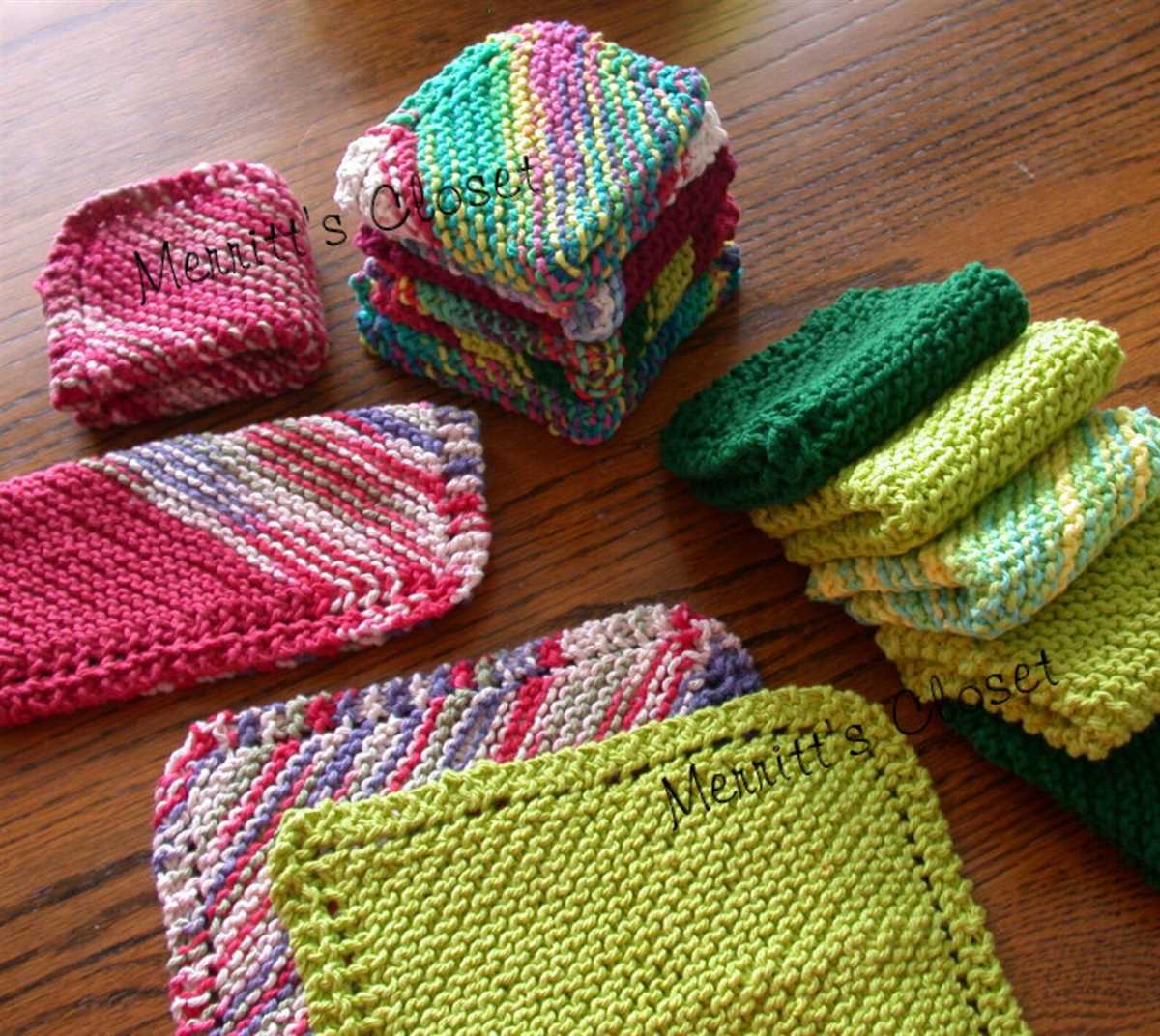Chunky knit dishcloth pattern