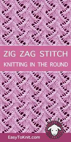 Zig zag lace knitting pattern