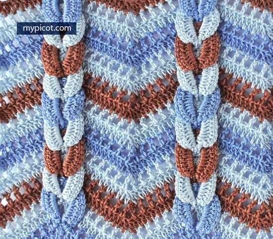 Zigzag knitting pattern scarf