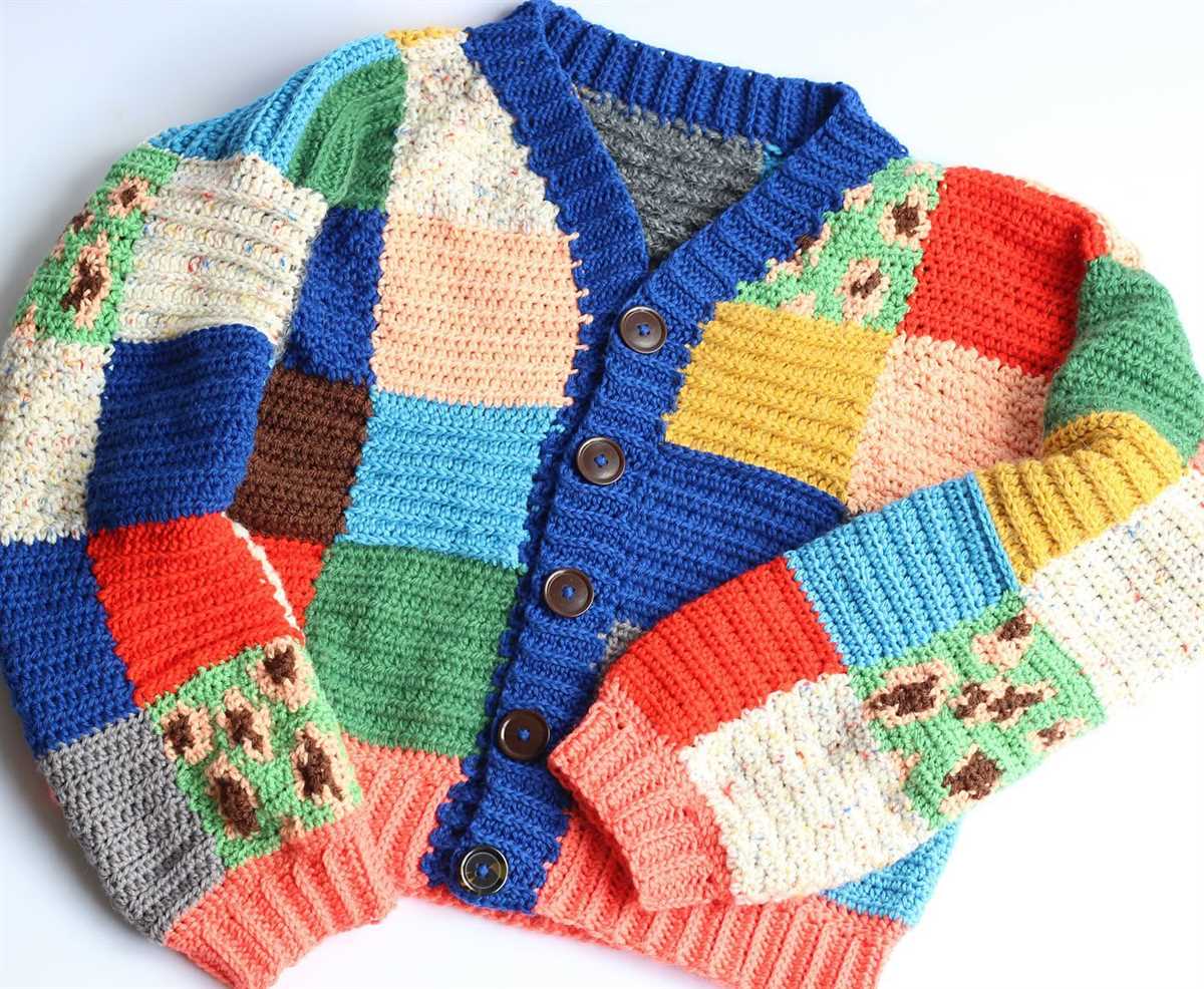 Patchwork knit sweater pattern