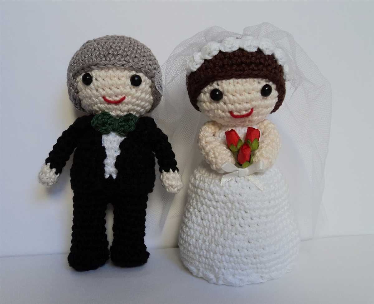Bride and groom teddy bear knitting pattern