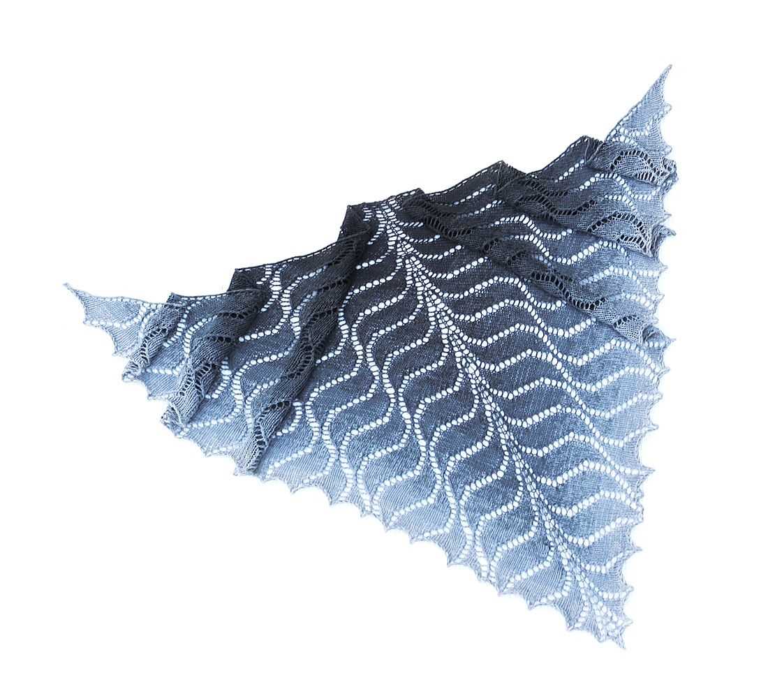 Triangle lace scarf knitting pattern
