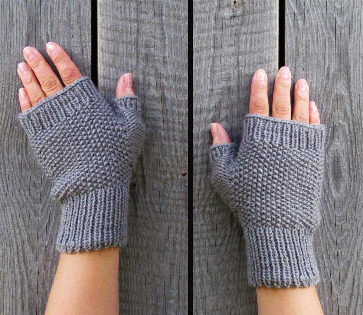 Knitted fingerless mittens pattern free