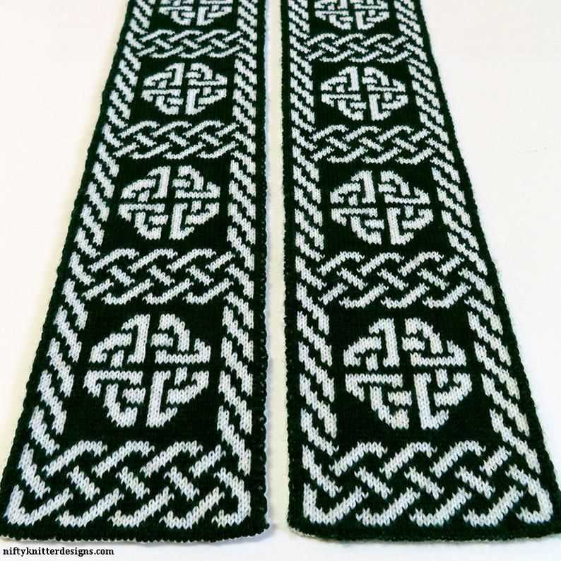 Falling leaves scarf knitting pattern