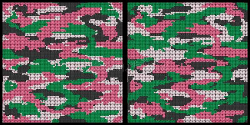 Camouflage knitting pattern