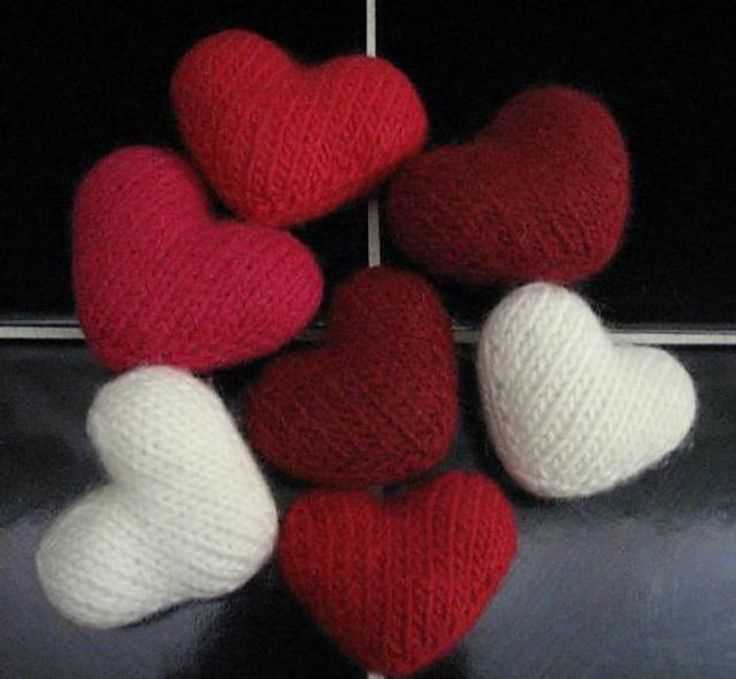 Stuffed heart knitting pattern