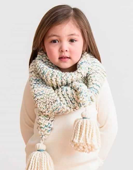 Knitting pattern for childrens scarf