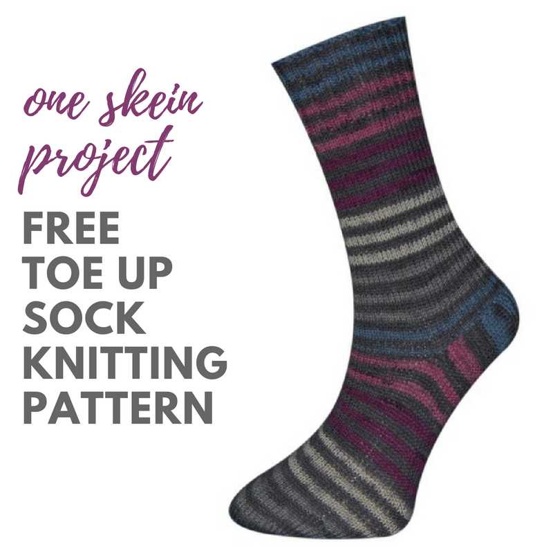 Knitting pattern for toe socks