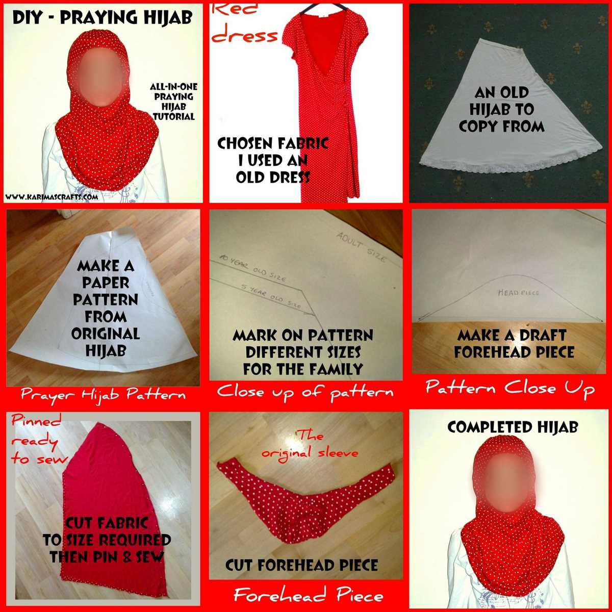 Hijab knitting pattern